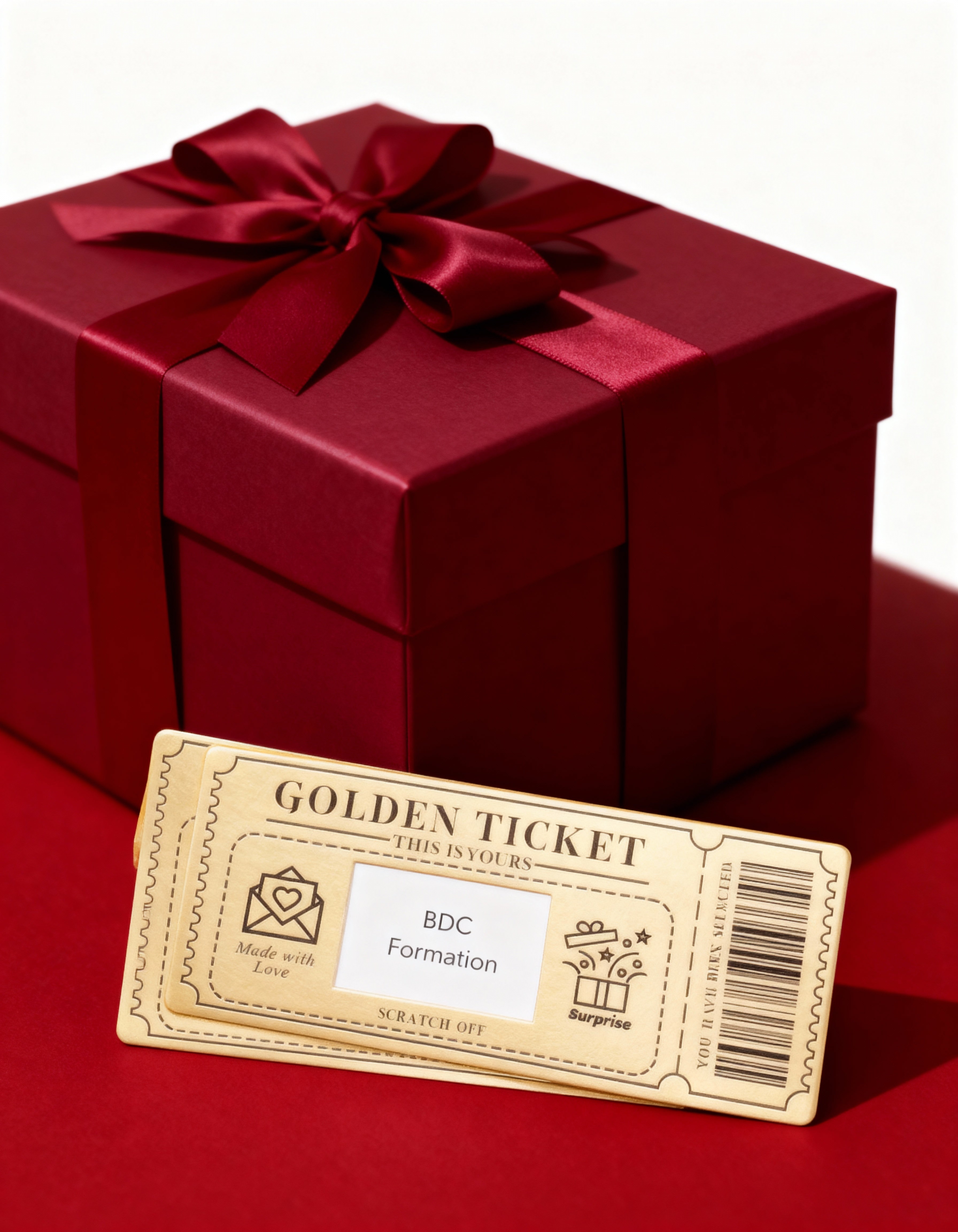 <p><strong>🎫 </strong>Le <em>Golden Ticket</em></p><p>est caché</p>